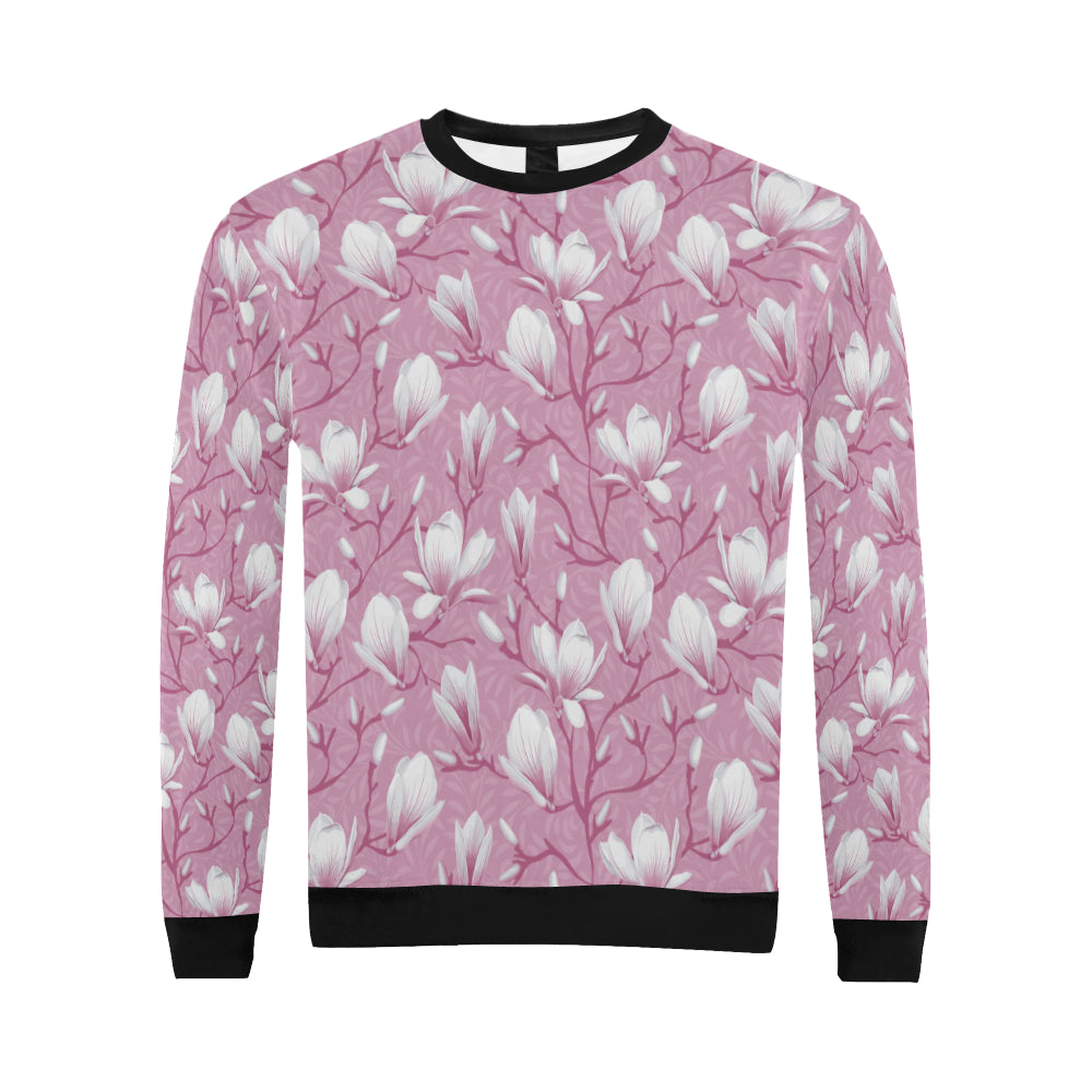 Magnolia Pattern Print Design MAG05 Men Long Sleeve Sweatshirt