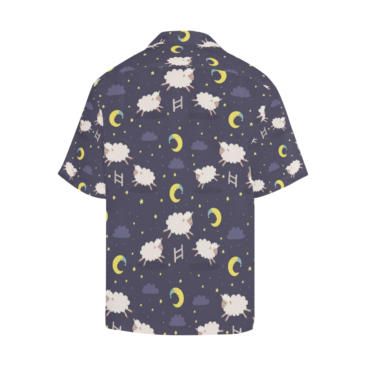 Sheep Night Pattern Print Design 02 Men's Hawaiian Shirt