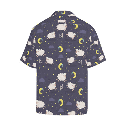 Sheep Night Pattern Print Design 02 Men's Hawaiian Shirt