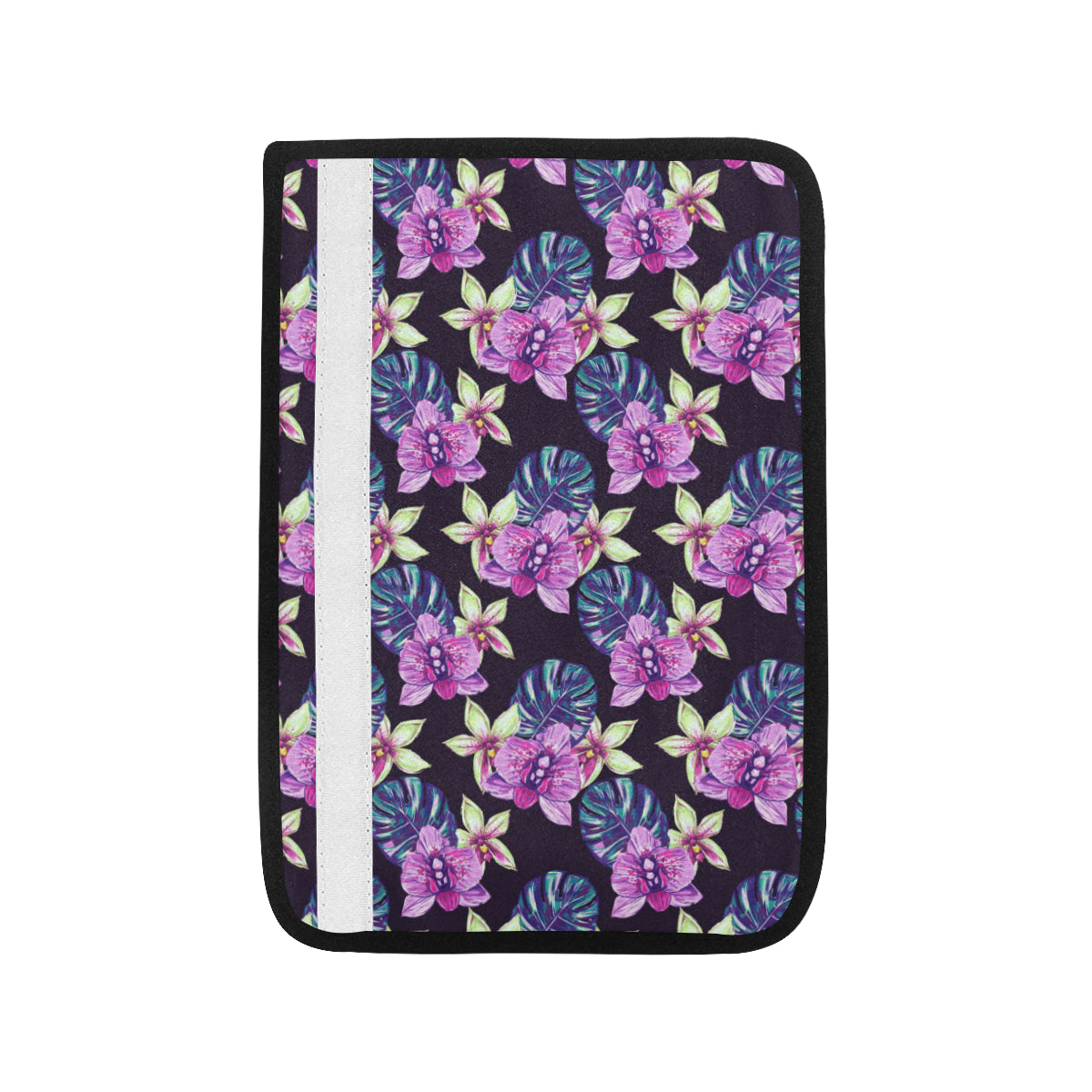 Orchid Pattern Print Design OR010 Car Seat Belt Cover