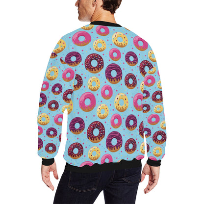 Donut Pattern Print Design DN07 Men Long Sleeve Sweatshirt