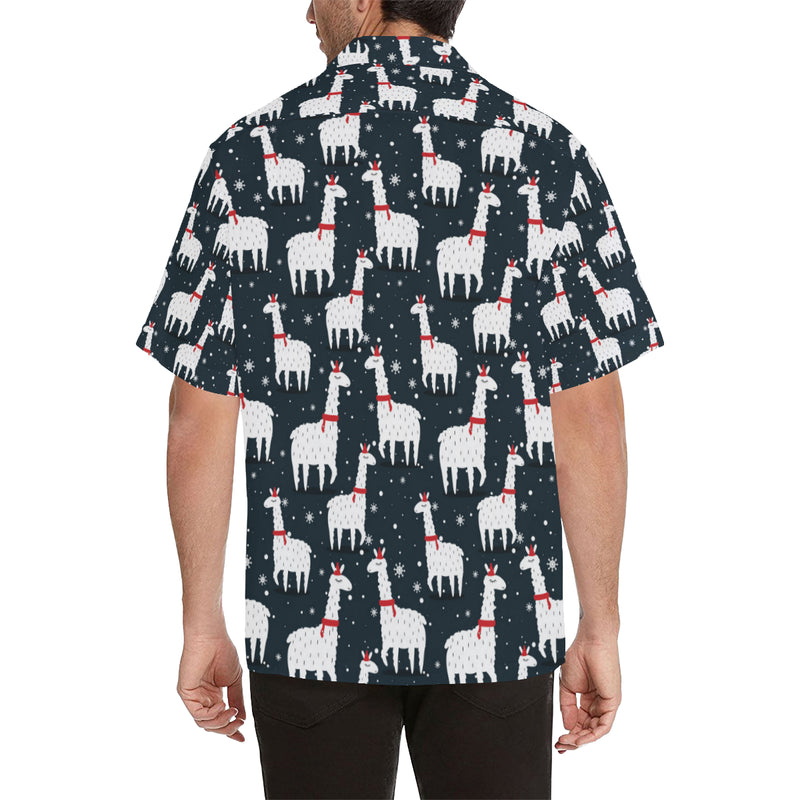 Alpaca Pattern Print Design 04 Men's Hawaiian Shirt