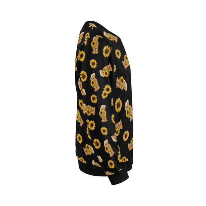 Sunflower Pattern Print Design SF016 Men Long Sleeve Sweatshirt