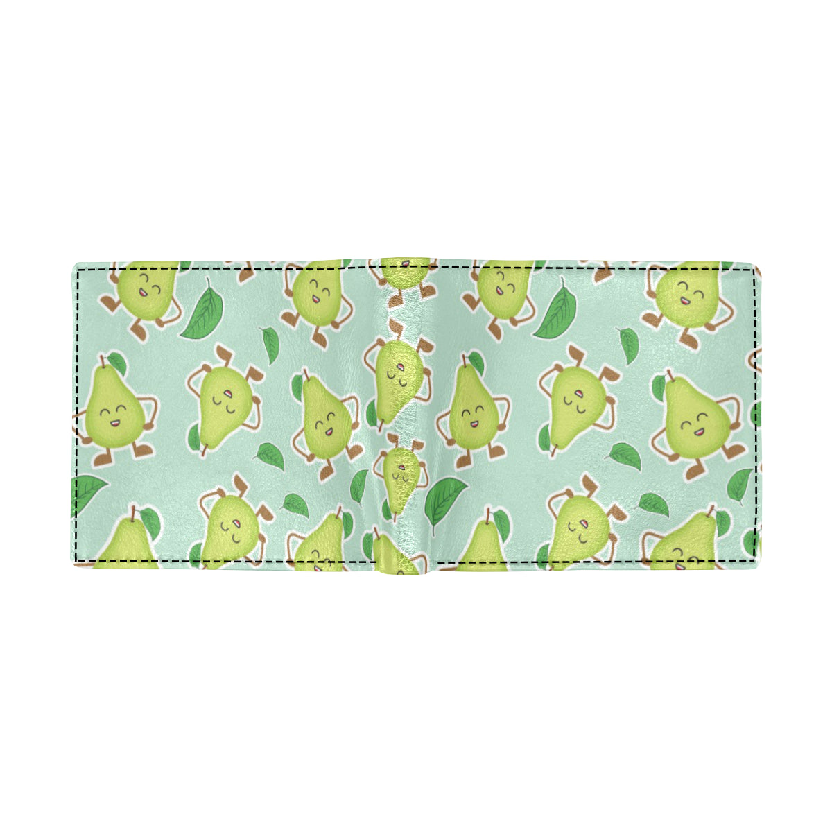 Avocado Pattern Print Design AC011 Men's ID Card Wallet