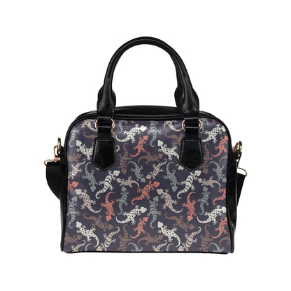 Gecko Pattern Print Design 02 Shoulder Handbag
