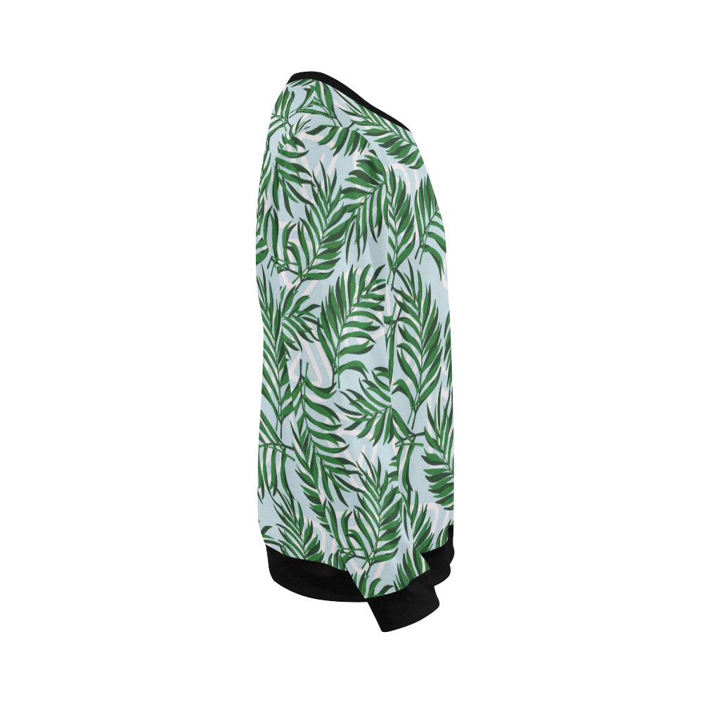 Palm Leaves Pattern Print Design PL06 Men Long Sleeve Sweatshirt