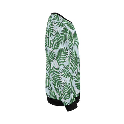 Palm Leaves Pattern Print Design PL06 Men Long Sleeve Sweatshirt