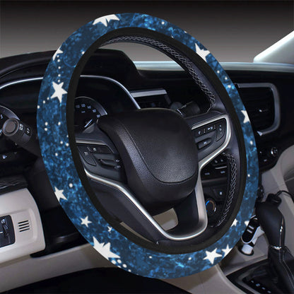 Cosmic Pattern Print Design 05 Steering Wheel Cover with Elastic Edge