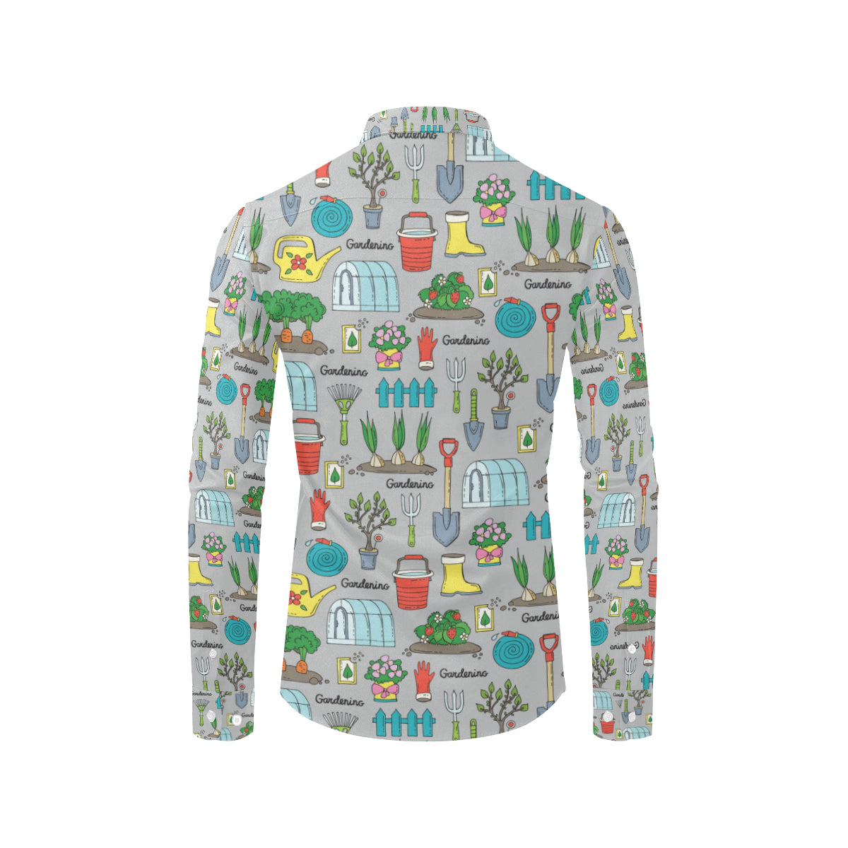 Gardening Pattern Print Design G07 Men's Long Sleeve Shirt