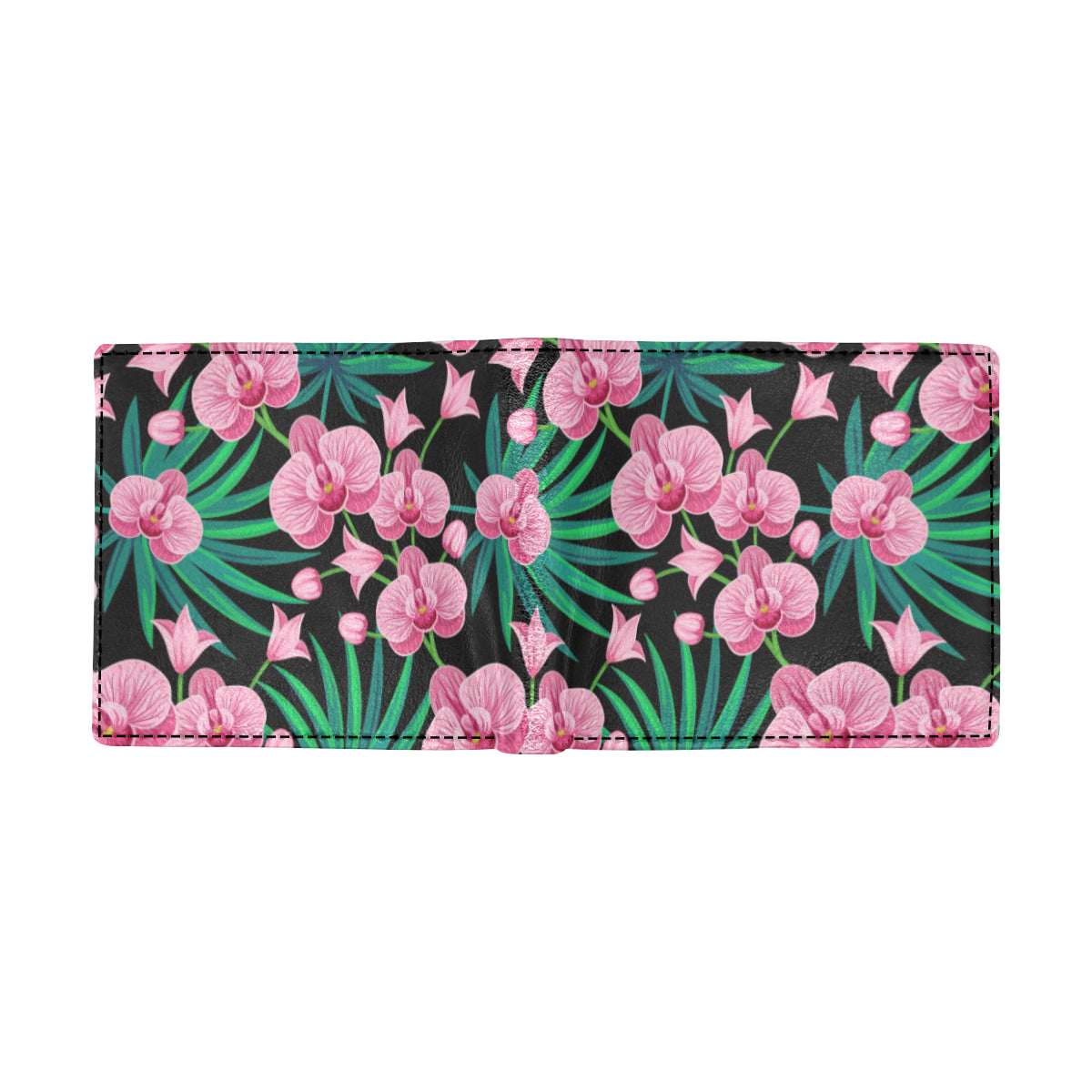 Orchid Pink Pattern Print Design OR06 Men's ID Card Wallet
