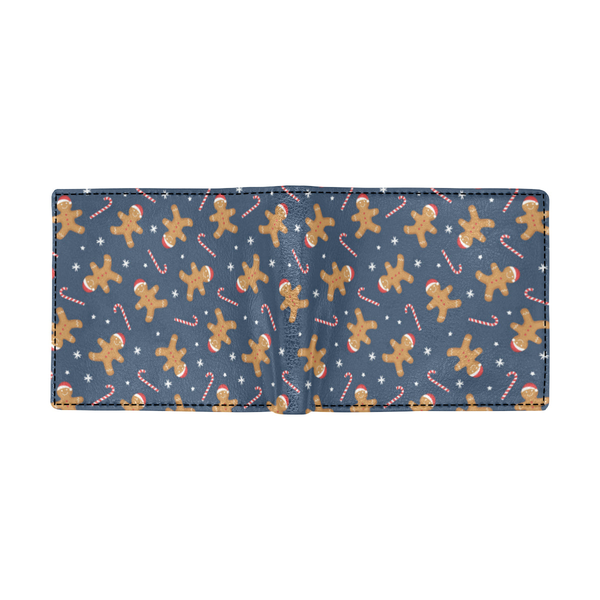 Gingerbread Pattern Print Design 01 Men's ID Card Wallet