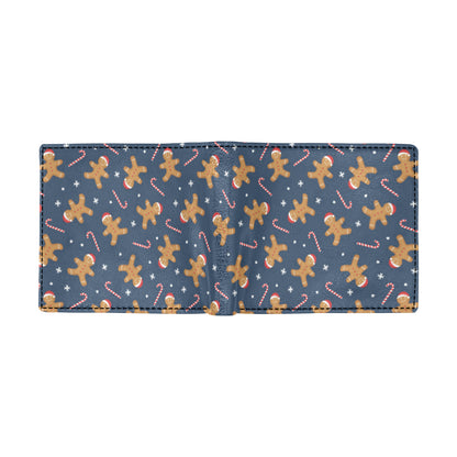 Gingerbread Pattern Print Design 01 Men's ID Card Wallet