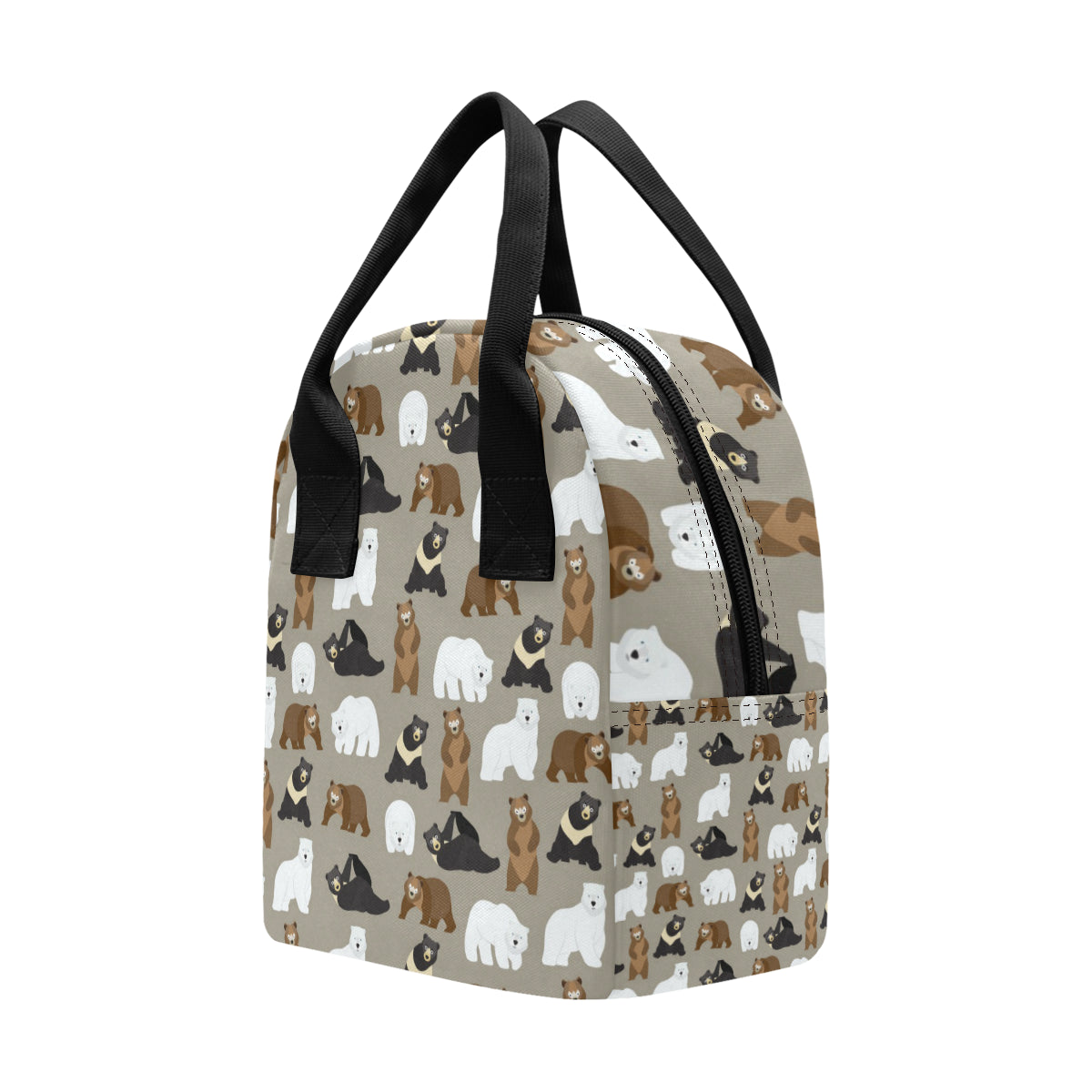 Bear Pattern Print Design BE03 Insulated Lunch Bag
