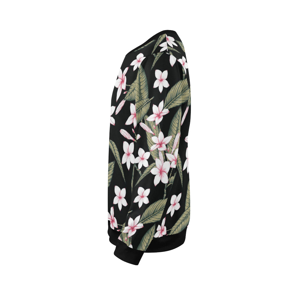 Plumeria Pattern Print Design PM021 Men Long Sleeve Sweatshirt