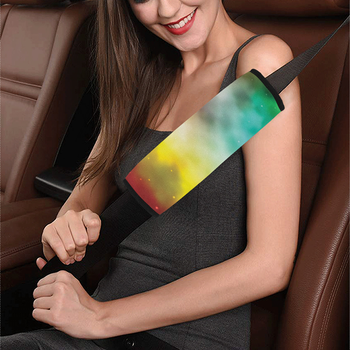 Nebula Pattern Print Design A04 Car Seat Belt Cover