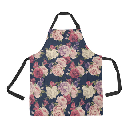 Peony Pattern Print Design PE03 Apron with Pocket