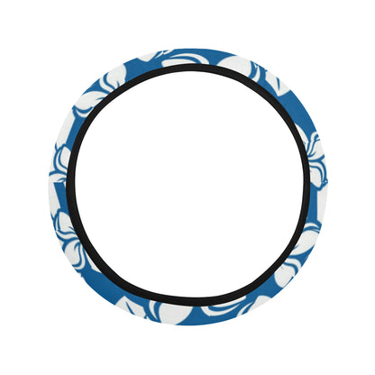 Plumeria Pattern Print Design PM013 Steering Wheel Cover with Elastic Edge