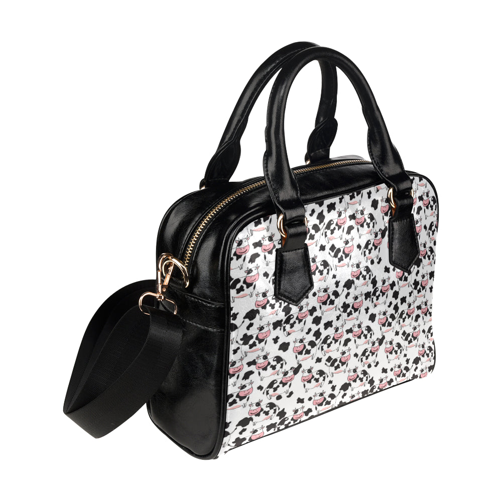 Cow Pattern Print Design 02 Shoulder Handbag