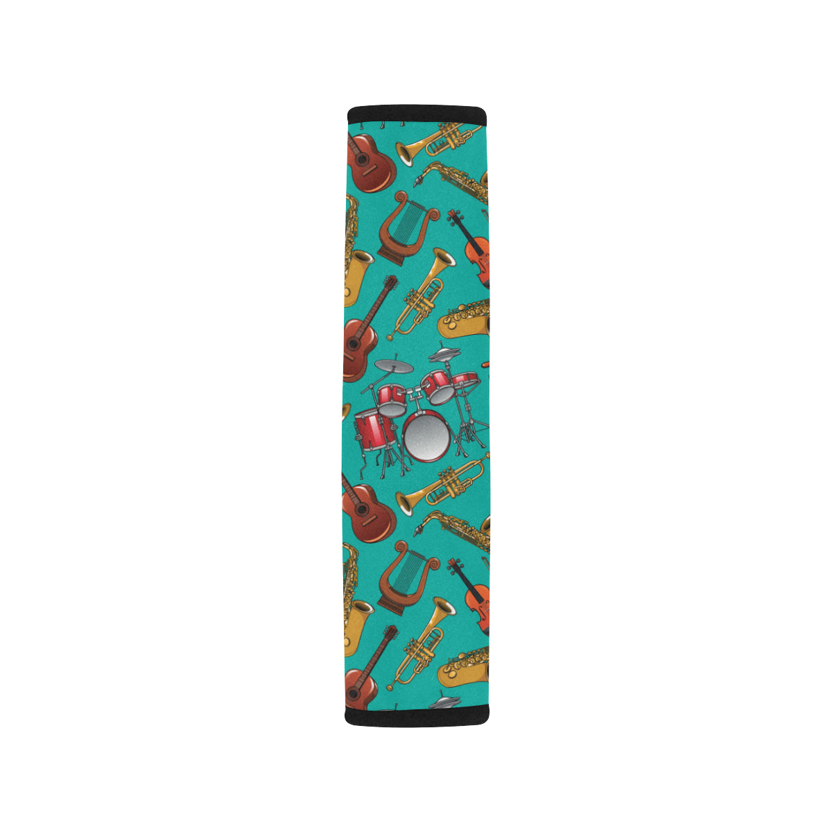 Drum Set Pattern Print Design 01 Car Seat Belt Cover