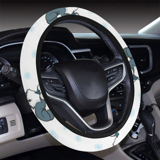 Alaskan Malamute Pattern Print Design 03 Steering Wheel Cover with Elastic Edge