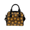 Lion Cartoon Pattern Print Design 01 Shoulder Handbag