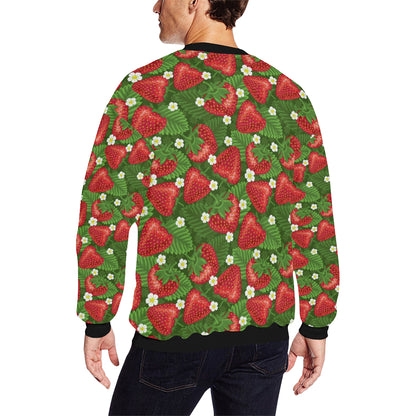Strawberry Pattern Print Design SB05 Men Long Sleeve Sweatshirt