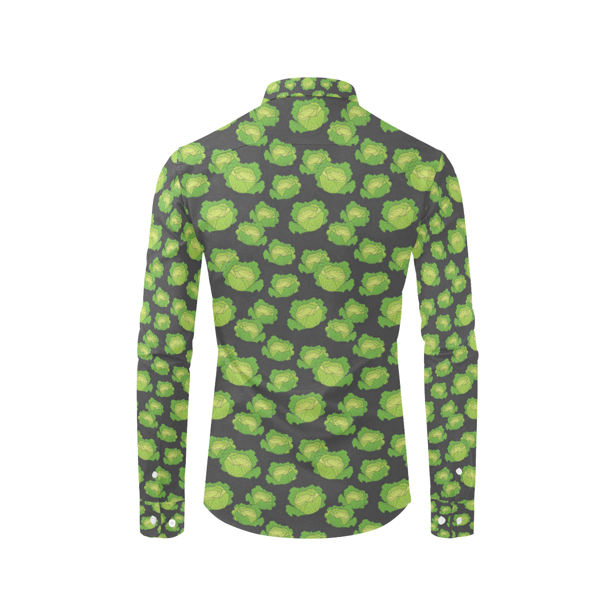 Cabbage Pattern Print Design 01 Men's Long Sleeve Shirt