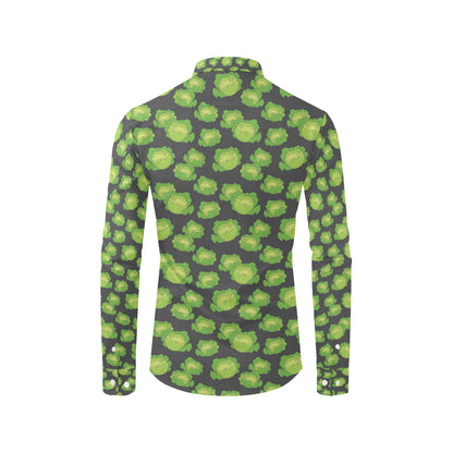 Cabbage Pattern Print Design 01 Men's Long Sleeve Shirt