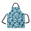 Blue Hibiscus Pattern Print Design HB011 Apron with Pocket