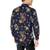 Summer Floral Pattern Print Design SF01 Men's Long Sleeve Shirt