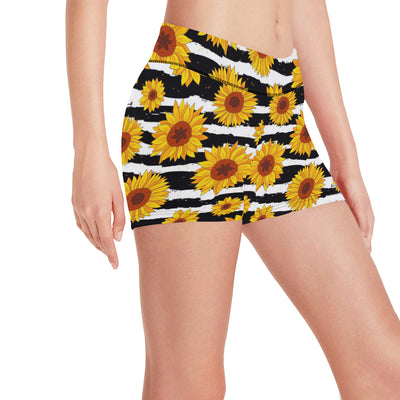 Sunflower Pattern Print Design SF010 Yoga Shorts