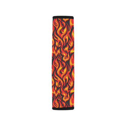 Flame Fire Print Pattern Car Seat Belt Cover
