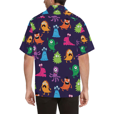 Monster Cartoon Pattern Print Design 02 Men's Hawaiian Shirt