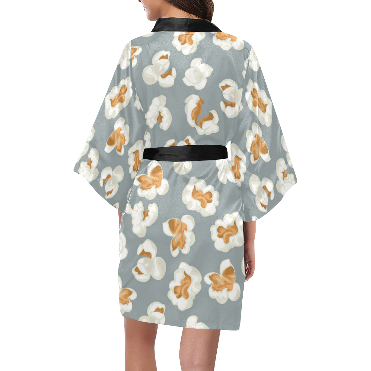 Popcorn Pattern Print Design A05 Women's Short Kimono