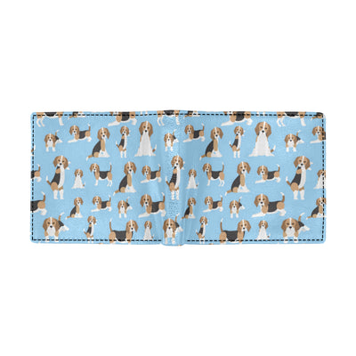 Beagle Pattern Print Design 03 Men's ID Card Wallet