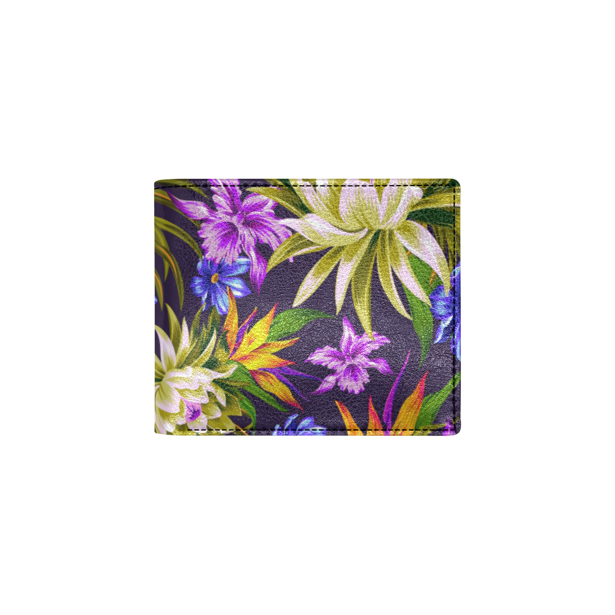 Water Lily Pattern Print Design WL08 Men's ID Card Wallet