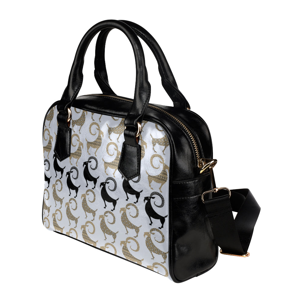 Goat Pattern Print Design 03 Shoulder Handbag