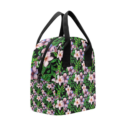 Plumeria Pattern Print Design PM01 Insulated Lunch Bag