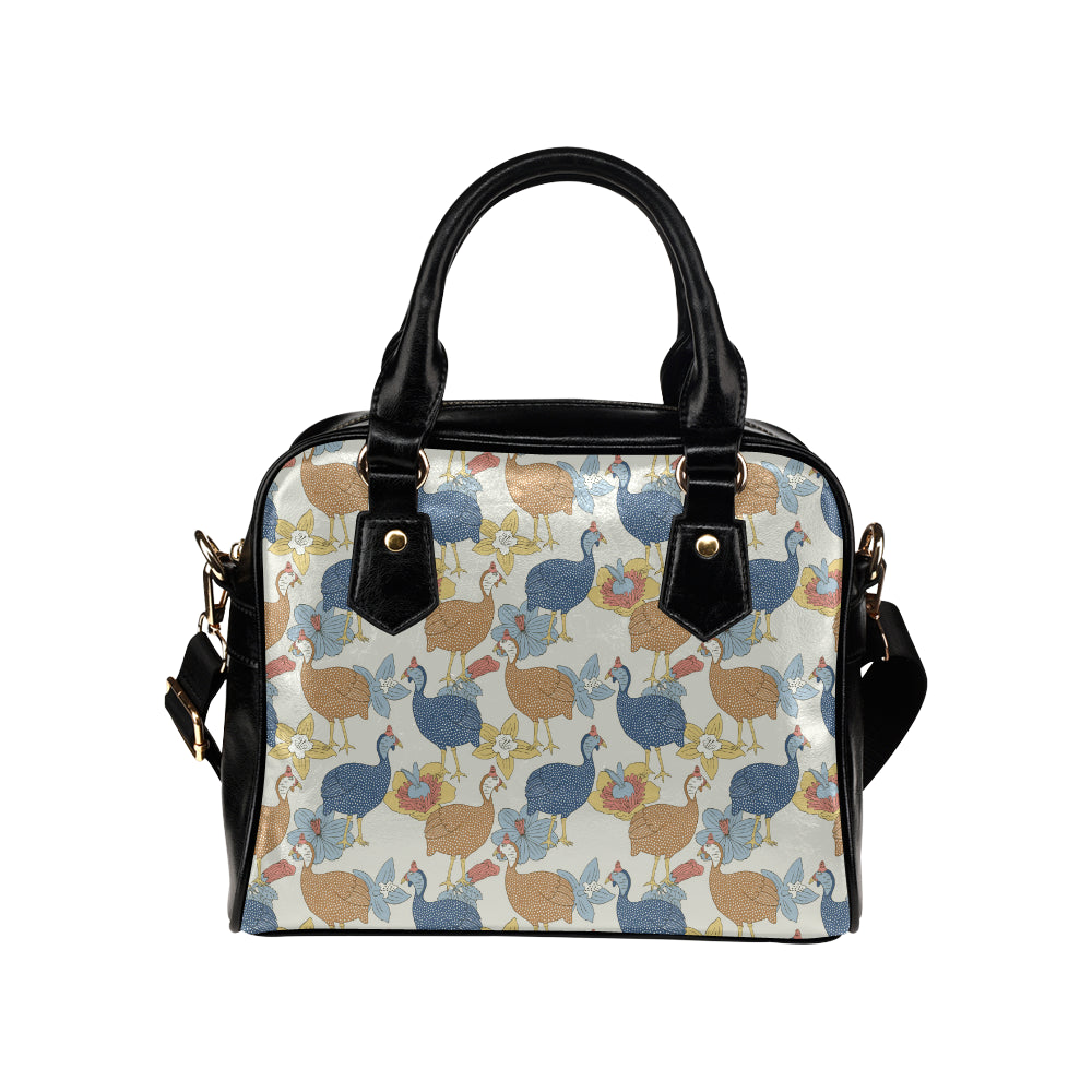 Guinea Fowl Pattern Print Design 01 Shoulder Handbag