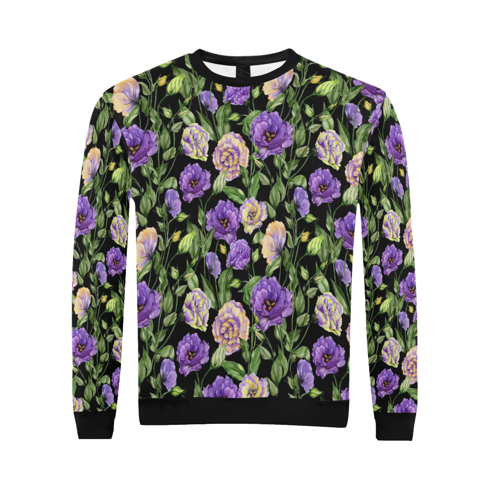 Lisianthus Pattern Print Design LT02 Men Long Sleeve Sweatshirt