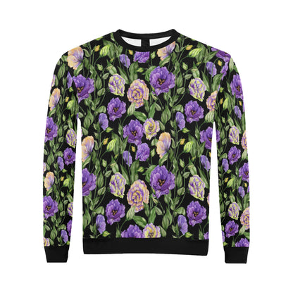 Lisianthus Pattern Print Design LT02 Men Long Sleeve Sweatshirt