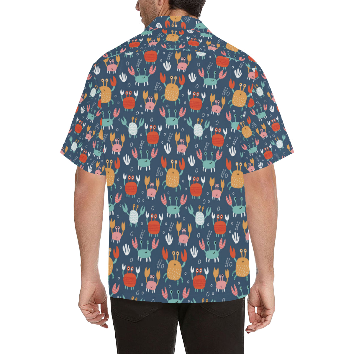 Crab Pattern Print Design 05 Men's Hawaiian Shirt
