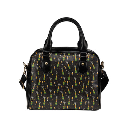 Champagne Pattern Print Design 04 Shoulder Handbag