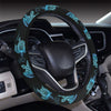 Tribal Turtle Polynesian Themed Design Steering Wheel Cover with Elastic Edge