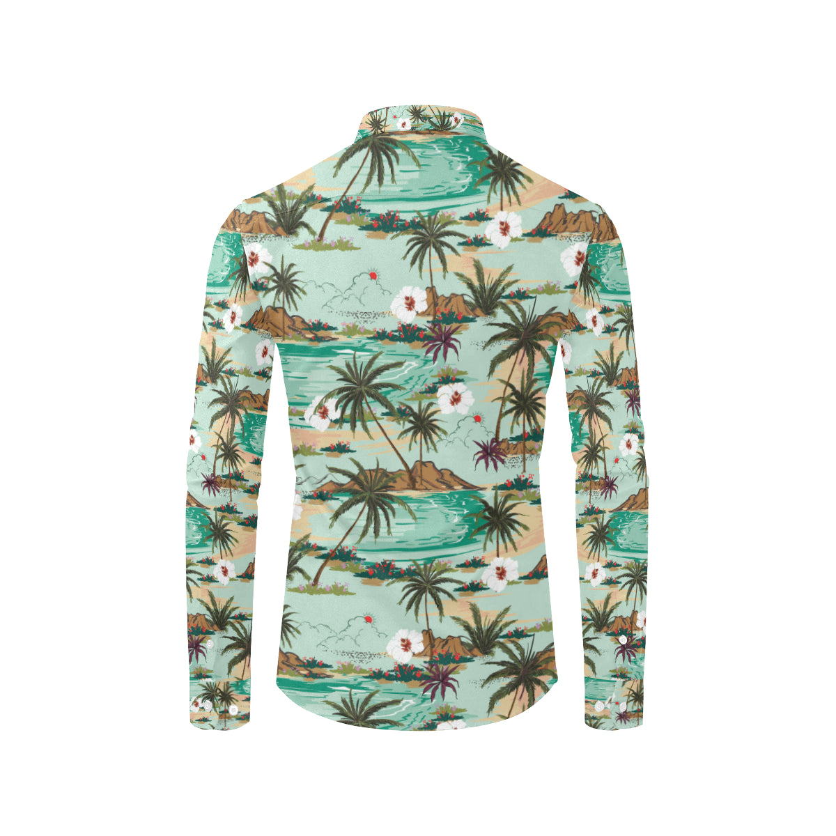 Pacific island Pattern Print Design A03 Men's Long Sleeve Shirt