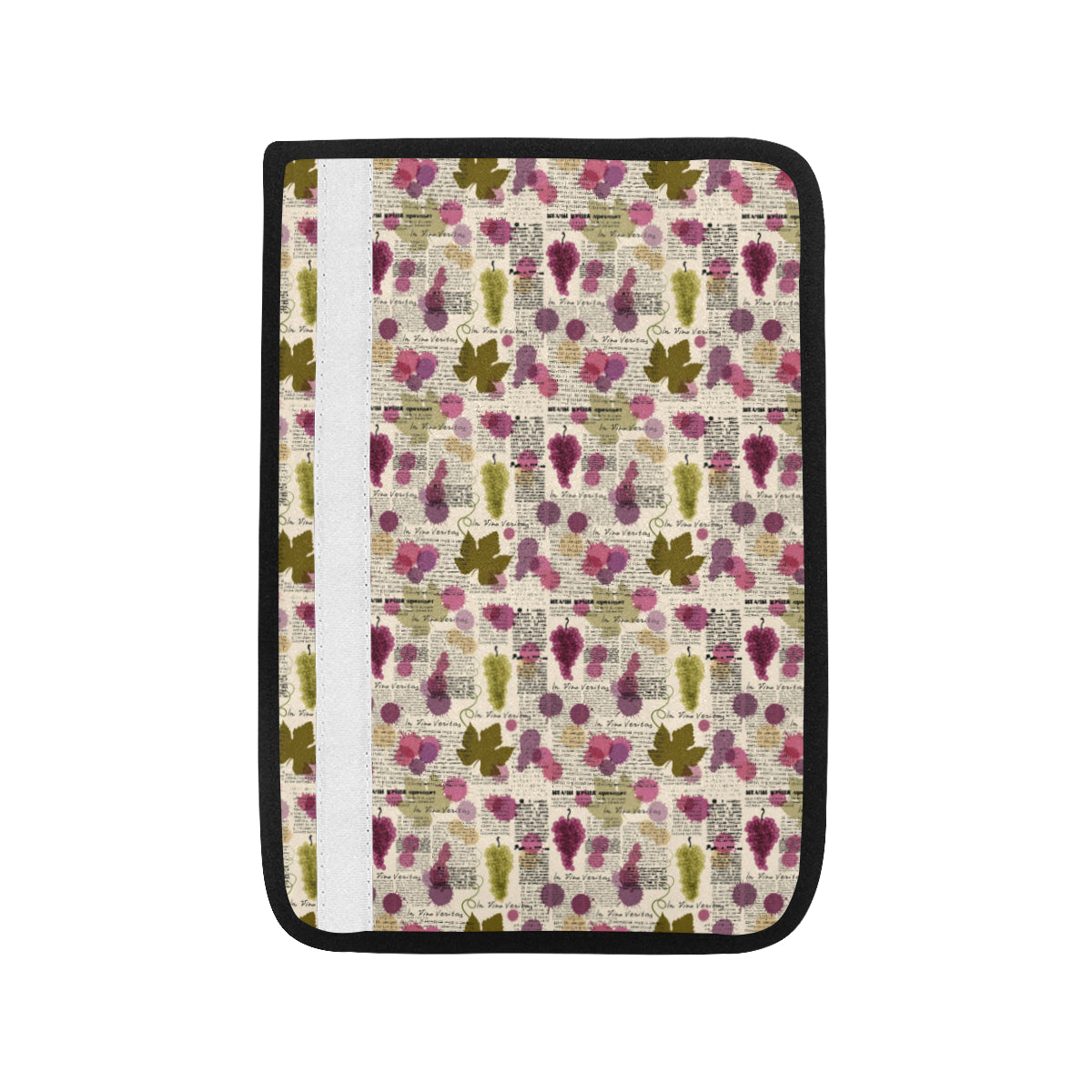 Wine Style Design Print Car Seat Belt Cover