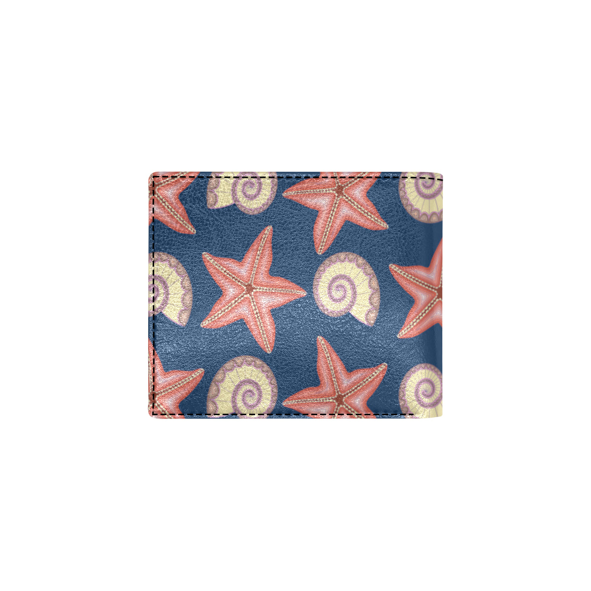 Starfish Pattern Print Design 03 Men's ID Card Wallet