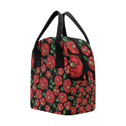 Camellia Pattern Print Design CM07 Insulated Lunch Bag