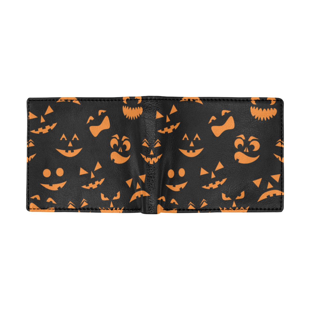 Halloween Pattern Print Design 02 Men's ID Card Wallet