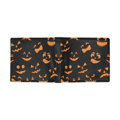 Halloween Pattern Print Design 02 Men's ID Card Wallet